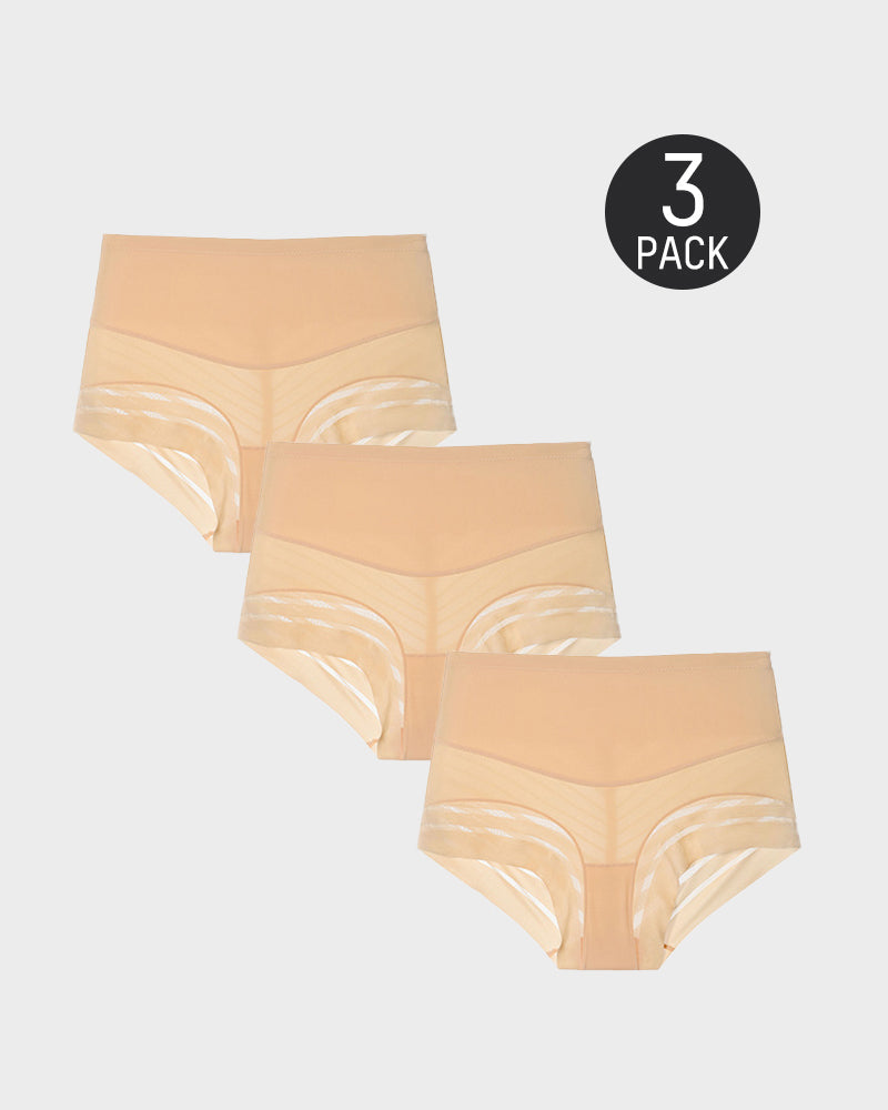 Curve-Enhancing High-Waist Mesh Boyshort Shapewear