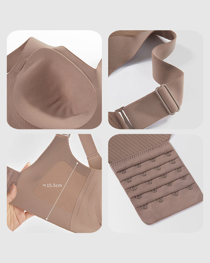 Wireless Lift Wide-Strap Seamless Support Bra