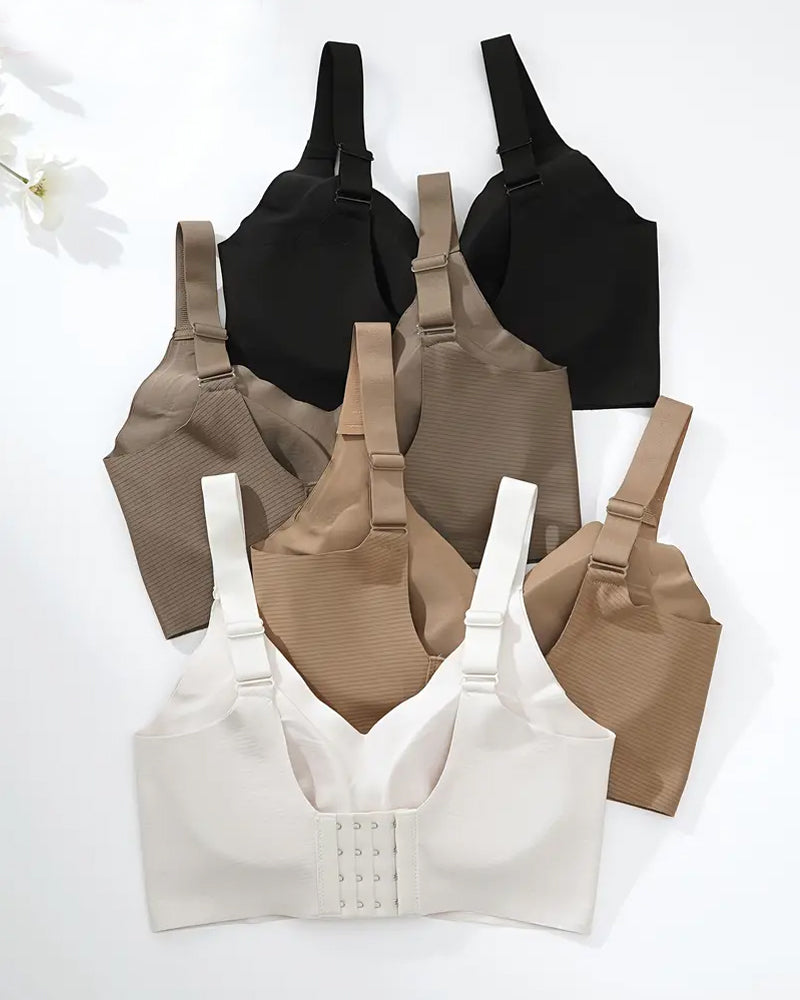 Wireless Lift Wide-Strap Seamless Support Bra