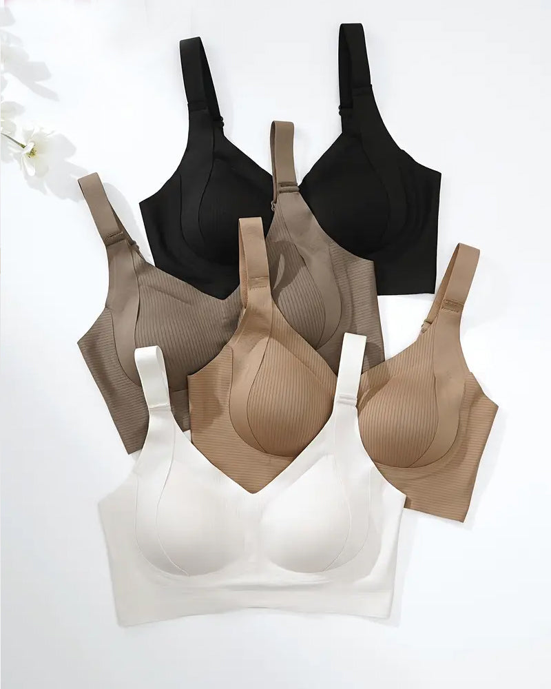 Wireless Lift Wide-Strap Seamless Support Bra
