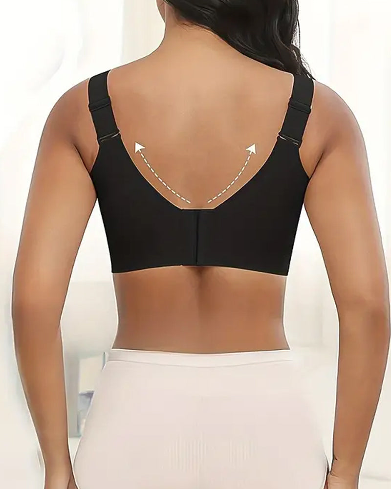 Wireless Lift Wide-Strap Seamless Support Bra