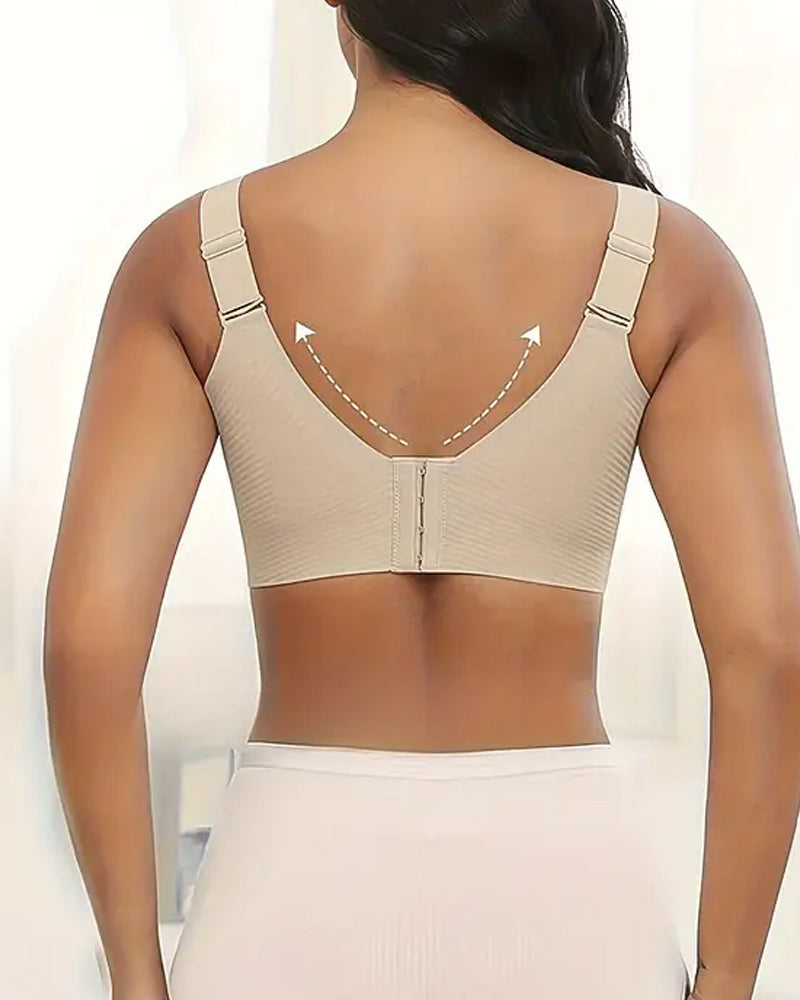 Wireless Lift Wide-Strap Seamless Support Bra