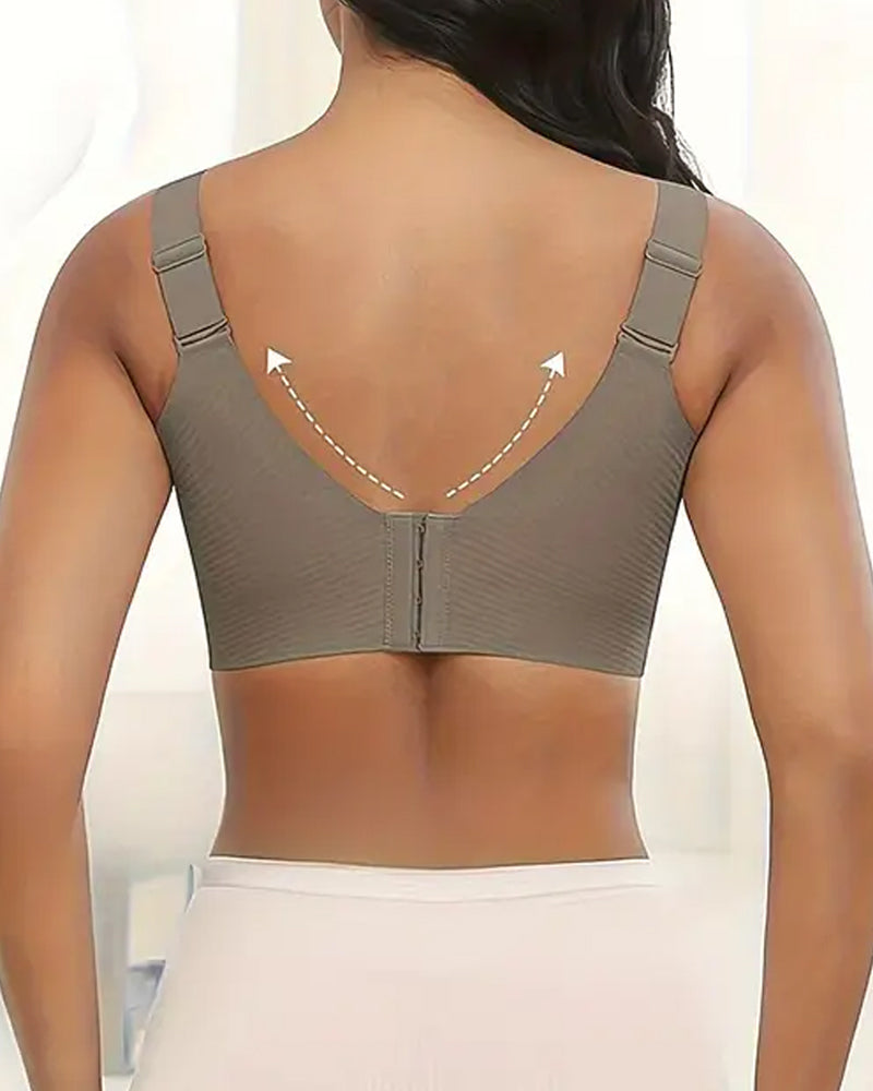 Wireless Lift Wide-Strap Seamless Support Bra