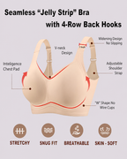 Wireless Lift Wide-Strap Seamless Jelly Support Bra