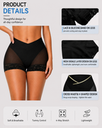 Seamless Butt Lifter Cross-Waist Lace Shaper Panty