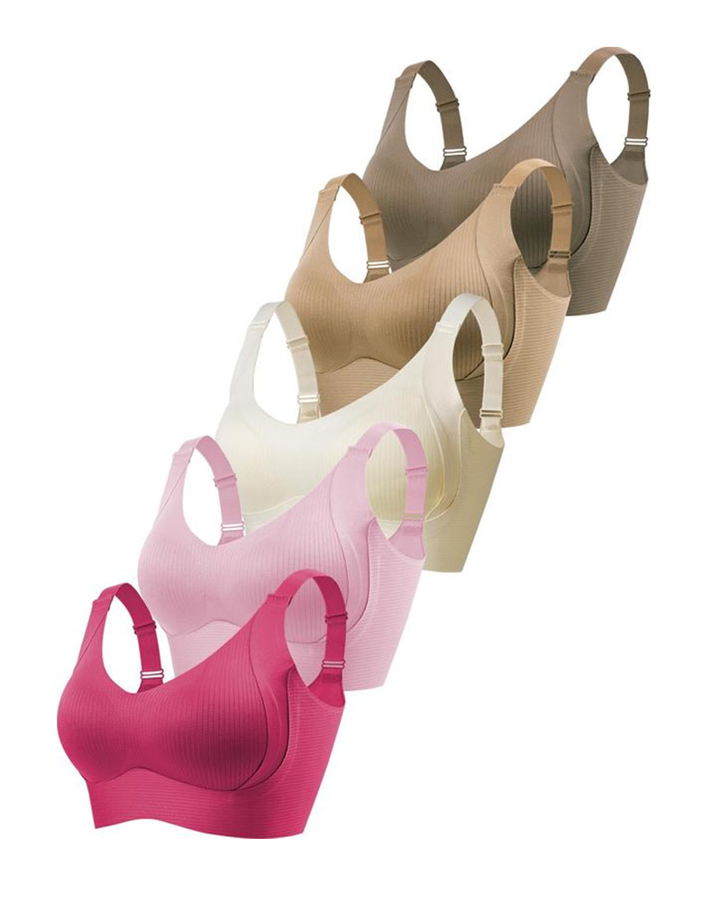 Wireless Lift Wide-Strap Seamless Support Bra