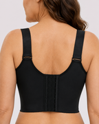 Front Closure Push Up Wireless Lace Embroidered Full Coverage Bra