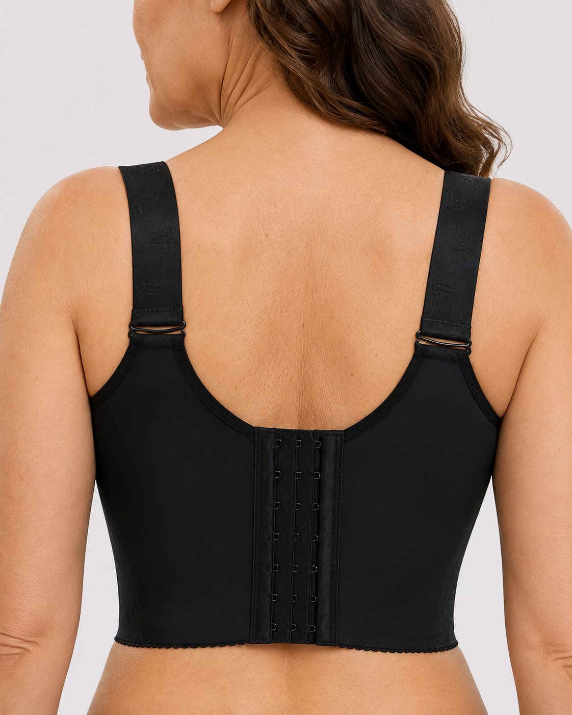 Front Closure Push Up Wireless Lace Embroidered Full Coverage Bra
