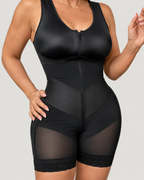 Firm Tummy Control Breathable Zip Front Bodysuit Shapewear