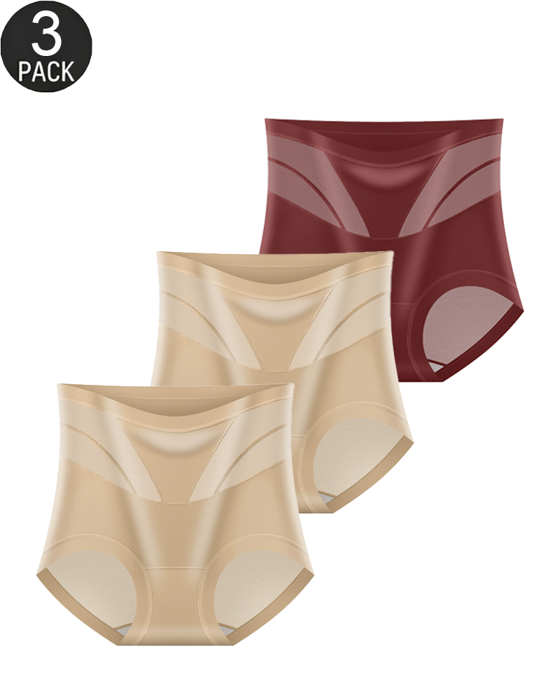 High-Waisted Tummy Control Mesh Shaping Panties
