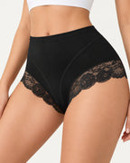 Floral Lace Trim Full Coverage Panties
