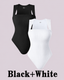 Flattering Slim-Fit & Ribbed Knit Square-Neck Bodysuit