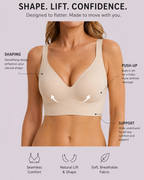 Wireless Push Up Seamless Full Coverage Bra