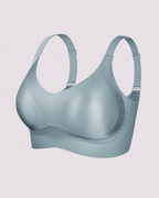 Wireless Lift Satin Wide-Strap Support Bra