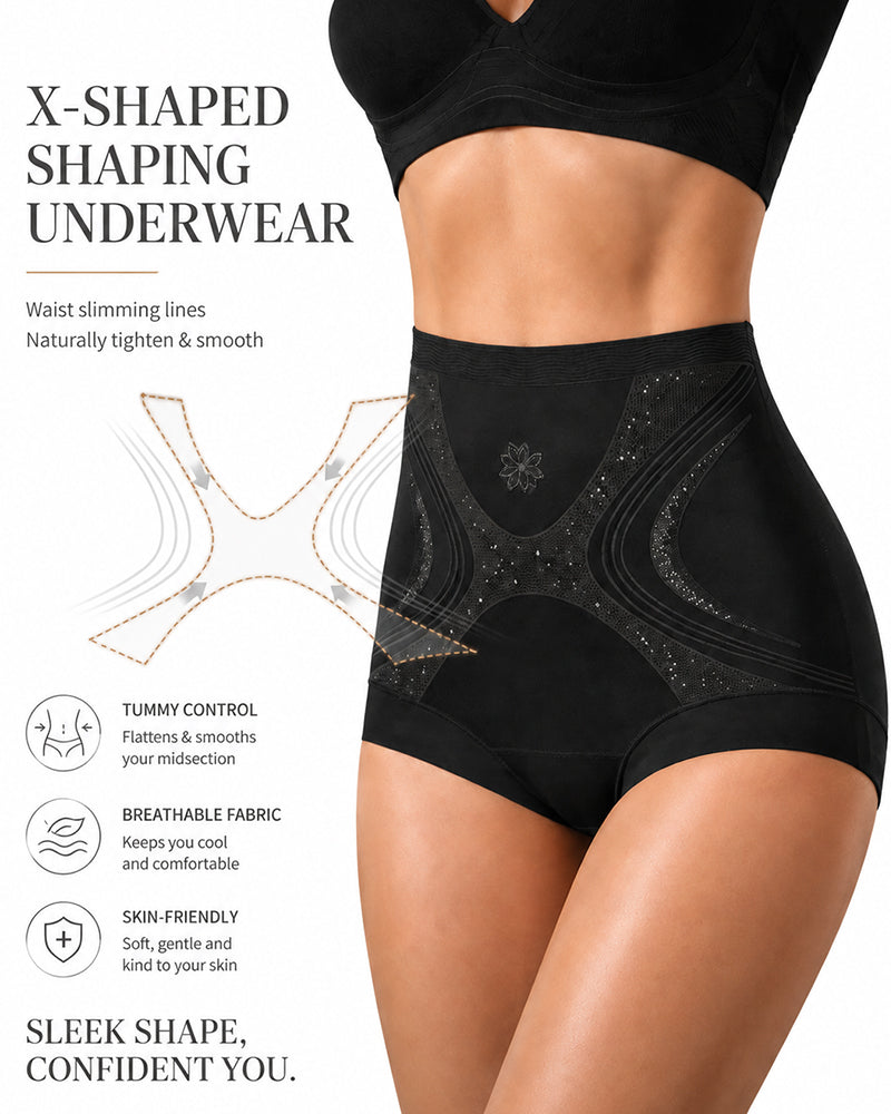 Ice Silk High Waist Tummy Control Shaping Panties
