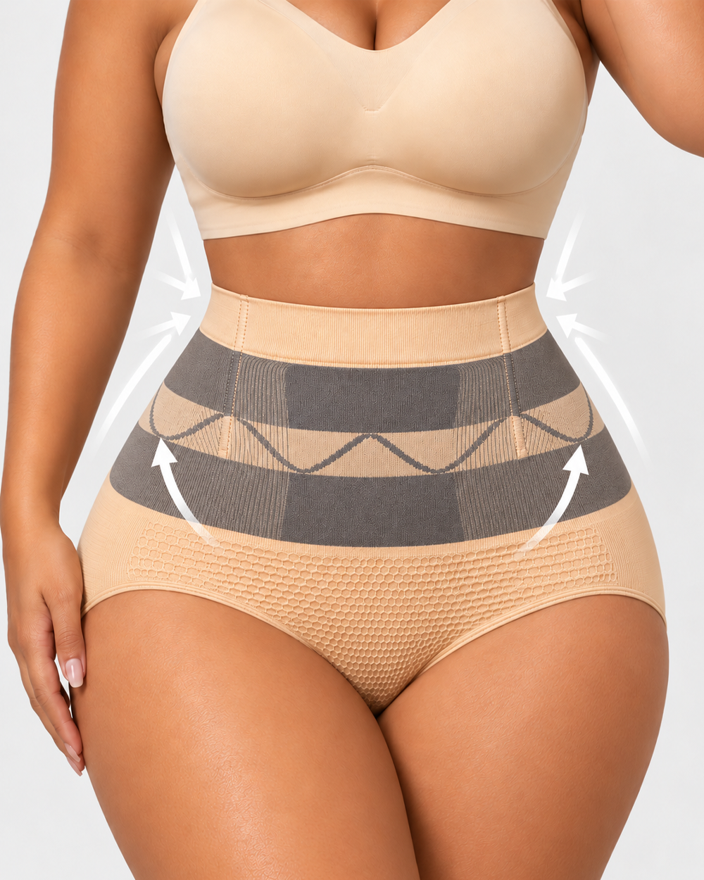 Plus Size High Waisted Shaping Panties Secondary image