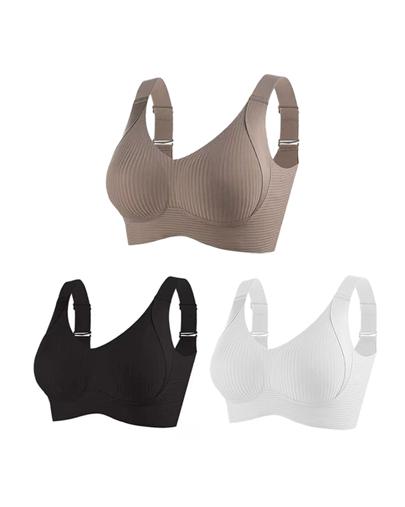 Wireless Lift Wide-Strap Seamless Support Bra