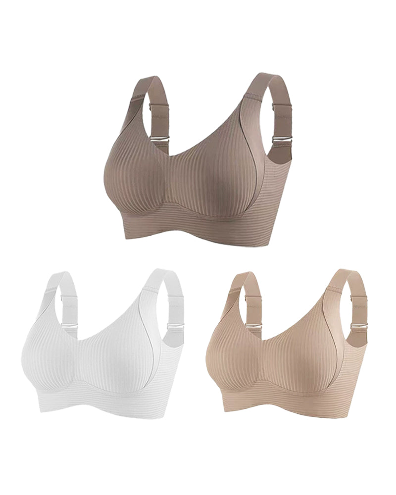 Wireless Lift Wide-Strap Seamless Support Bra