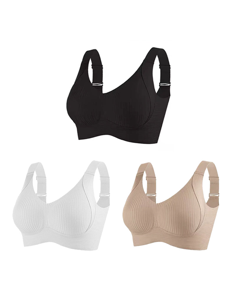 Wireless Lift Wide-Strap Seamless Support Bra