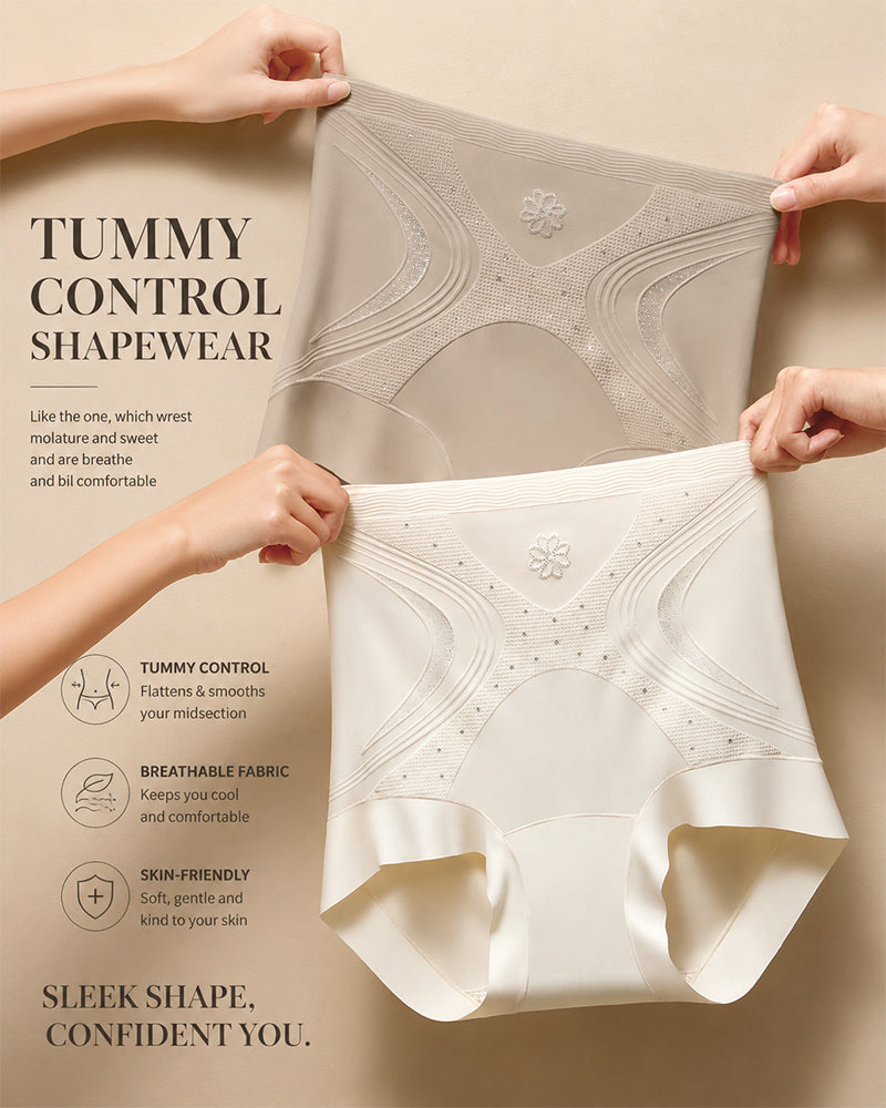 Ice Silk High Waist Tummy Control Shaping Panties