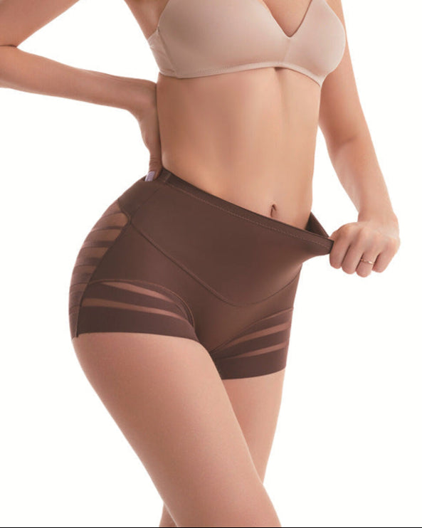 Curve-Enhancing High-Waist Mesh Boyshort Shapewear