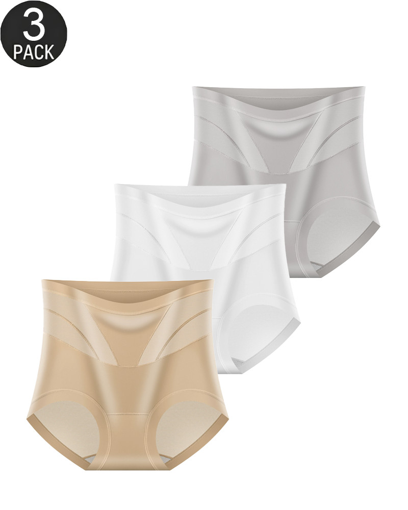 High-Waisted Tummy Control Mesh Shaping Panties