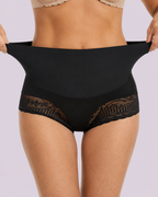 Tummy Control High-Waist Lace Panel Shaping Briefs