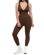 Full Body Sculpting Seamless Deep V-Neck Bodysuit