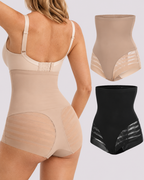 Waist-Sculpting High-Rise Mesh Butt-Lift Shaper Shorts