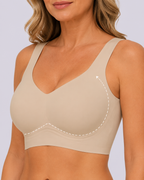 Wireless Lift Wide-Strap Seamless Jelly Support Bra