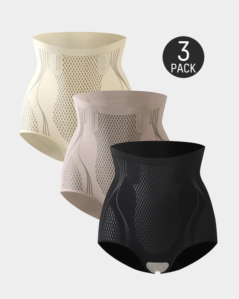 Breathable High-Waist Support Compression Briefs
