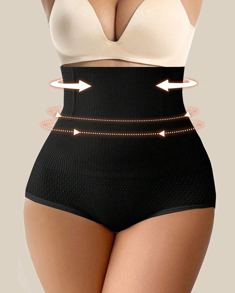 Waist-Slimming High-Rise Ribbed Butt-Lift Shaping Panties