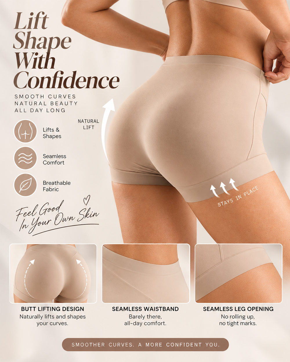 X-Shaped Tummy Control Butt Lifting Shaping Panties