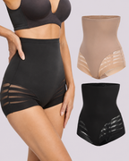 Waist-Sculpting High-Rise Mesh Butt-Lift Shaper Shorts