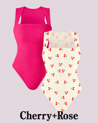 Flattering Slim-Fit & Ribbed Knit Square-Neck Bodysuit