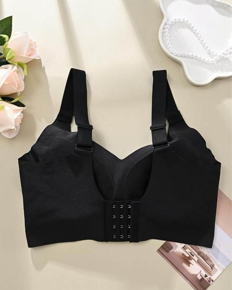 Wireless Lift Wide-Strap Seamless Support Bra