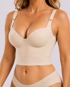 Push-Up Longline Underwire Support Bra