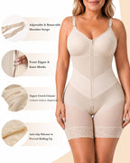 Full Body Shaping Lace Trim Shapewear Bodysuit