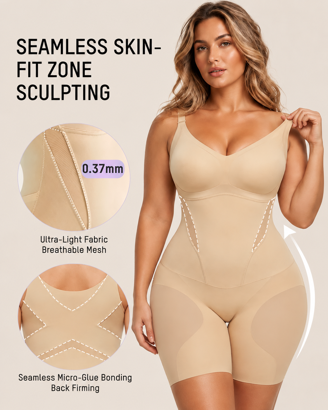 Easy On Seamless Mesh Shaping Bodysuit