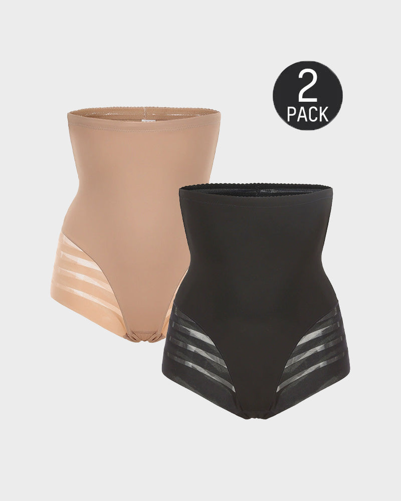 Waist-Sculpting High-Rise Mesh Butt-Lift Shaper Shorts