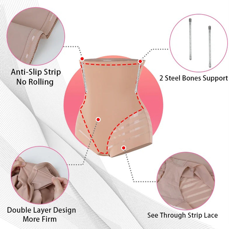 Waist-Sculpting High-Rise Mesh Butt-Lift Shaper Shorts