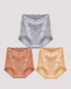 High Waist Tummy Control Lace Cotton Briefs