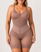 Full Body Shaping Lace Trim Shapewear Bodysuit