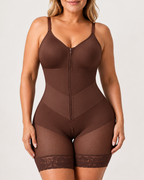 Full Body Shaping Lace Trim Shapewear Bodysuit
