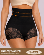 High Waist Tummy Control Shapewear Underwear Seamless Elastic Lace Panties