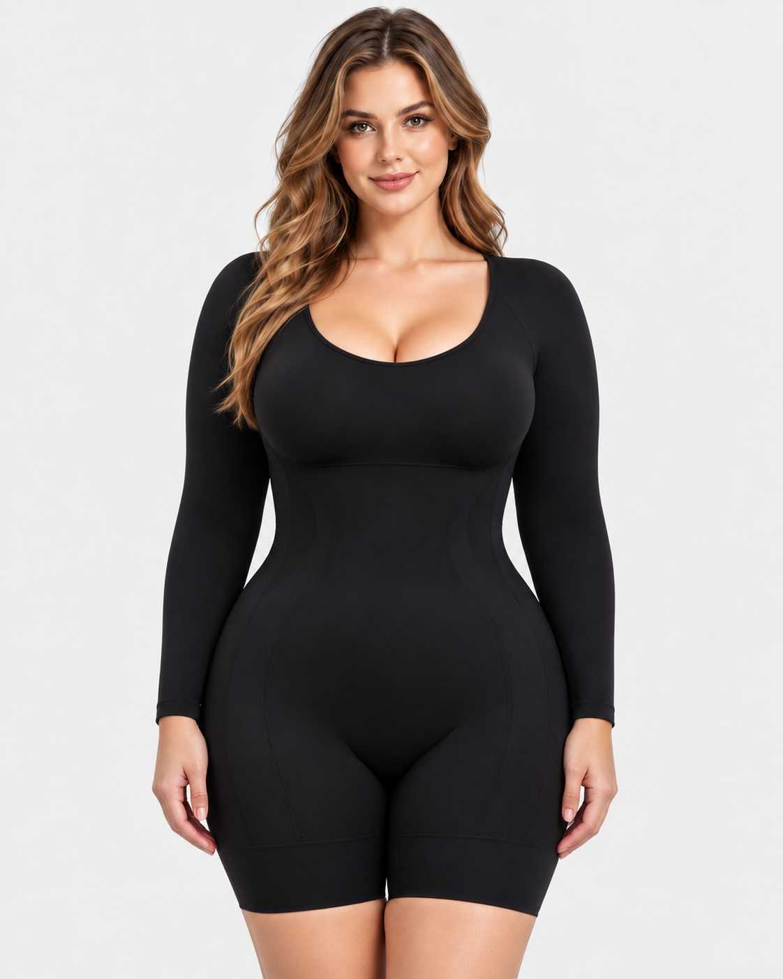 Long Sleeve Easy-Access Butt Lifting Bodyshaper