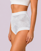 Tummy-Smoothing High-Waist Breathable Lace Briefs