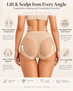 High-Waisted Tummy Control Mesh Shaping Panties