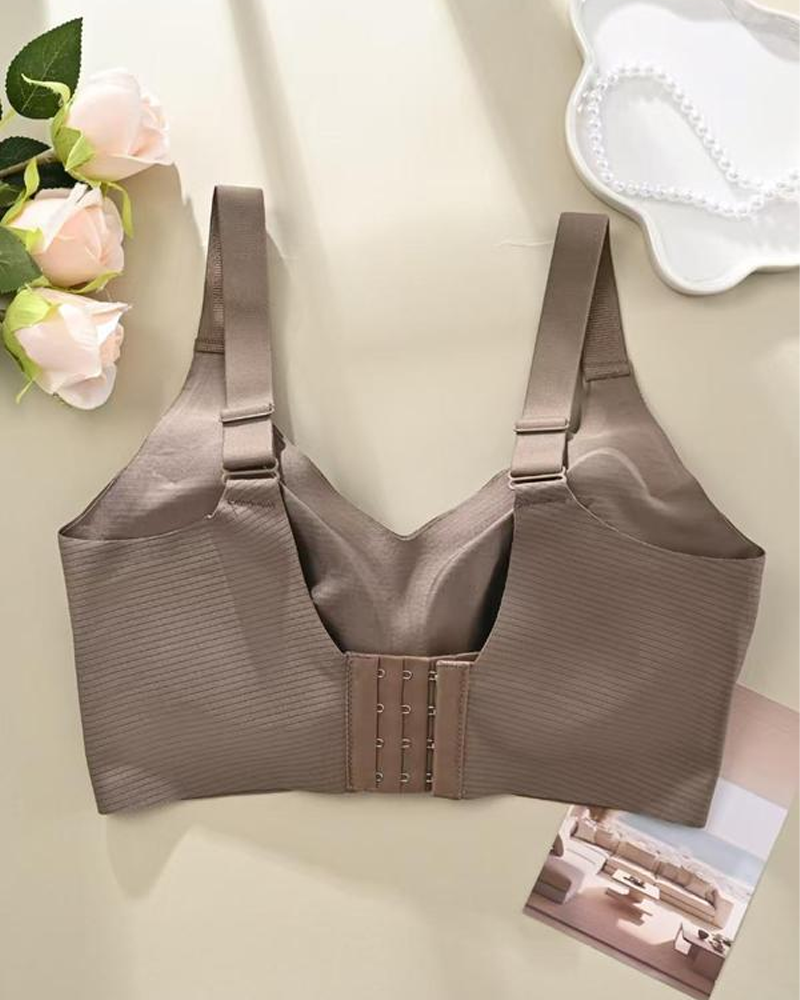 Wireless Lift Wide-Strap Seamless Support Bra