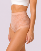 Tummy-Smoothing High-Waist Breathable Lace Briefs